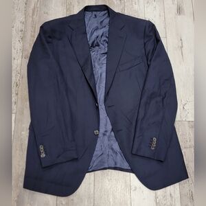 48R Men's SUITSUPPLY Napoli Single Breast Blazer 100% Wool Dark Blue Sport Coat